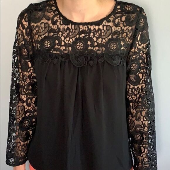 NWT J.Crew lace shoulder blouse. Medium - Picture 1 of 5
